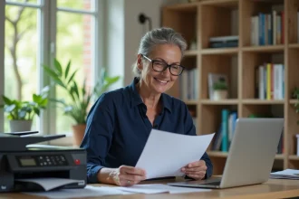 Imprimeuse prête à imprimer des documents importants