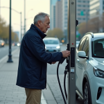 Ingénieur ajustant une station d'hydrogene moderne