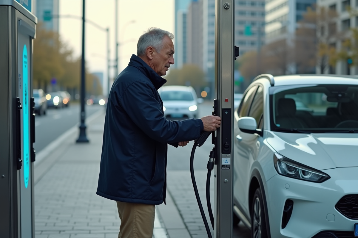 Ingénieur ajustant une station d'hydrogene moderne