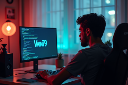 Gamer frustré devant un écran affichant l'erreur Valorant Van79