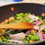 a pan of food