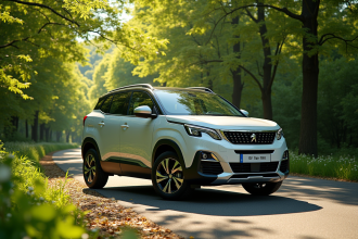 Peugeot Rifter 2024 dans la forêt ensoleillée